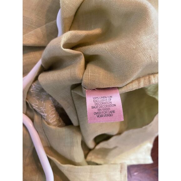 Calypso St. Barth | Chartreuse Linen Tunic Embroidered Sequin Boho - Picture 8 of 9